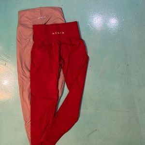 Two pairs of NVGTN leggings size S! Sold together only . Rusty red / tan color
